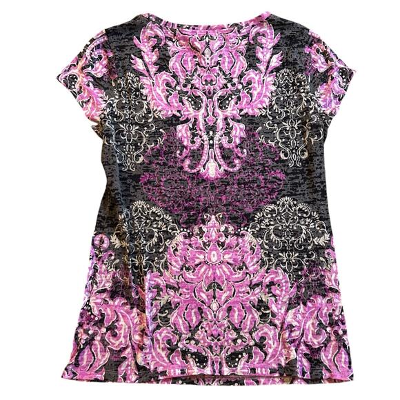 Vintage Y2K Inc Top Size Medium Purple Black Whimisgoth Fairy Grunge Sequins - Picture 5 of 5